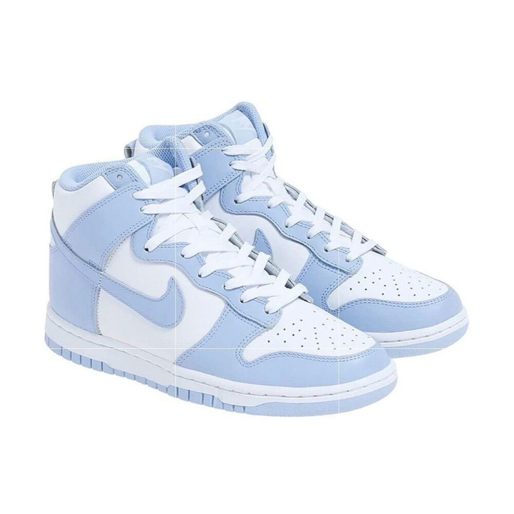 NIKE Dunk High Aluminum White Light Blue Sneaker Size US 8 (Bx 11)